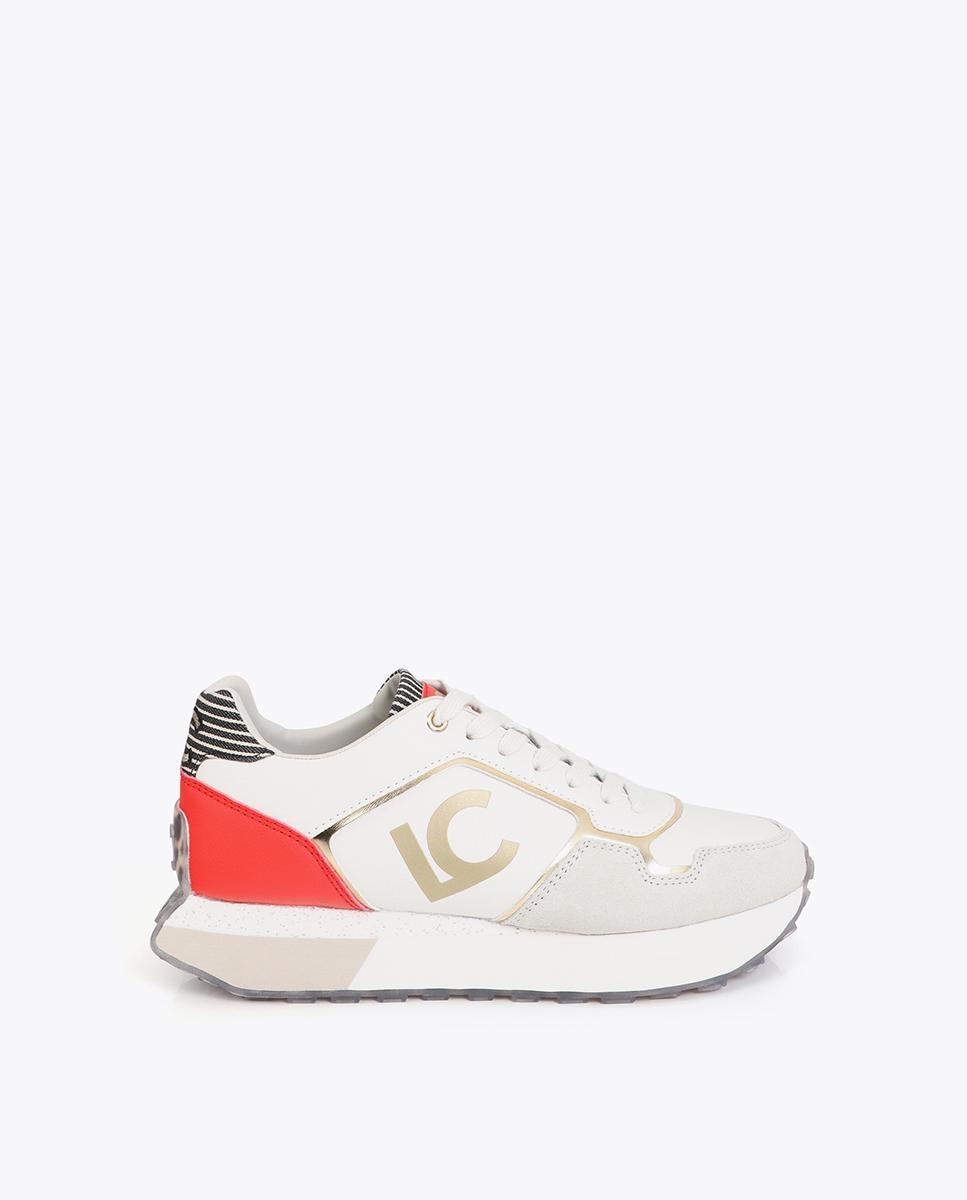 Zapatillas plataforma de mujer combinada con cierre de cordones - Lola Casademunt - Multicolor Multicolor-1