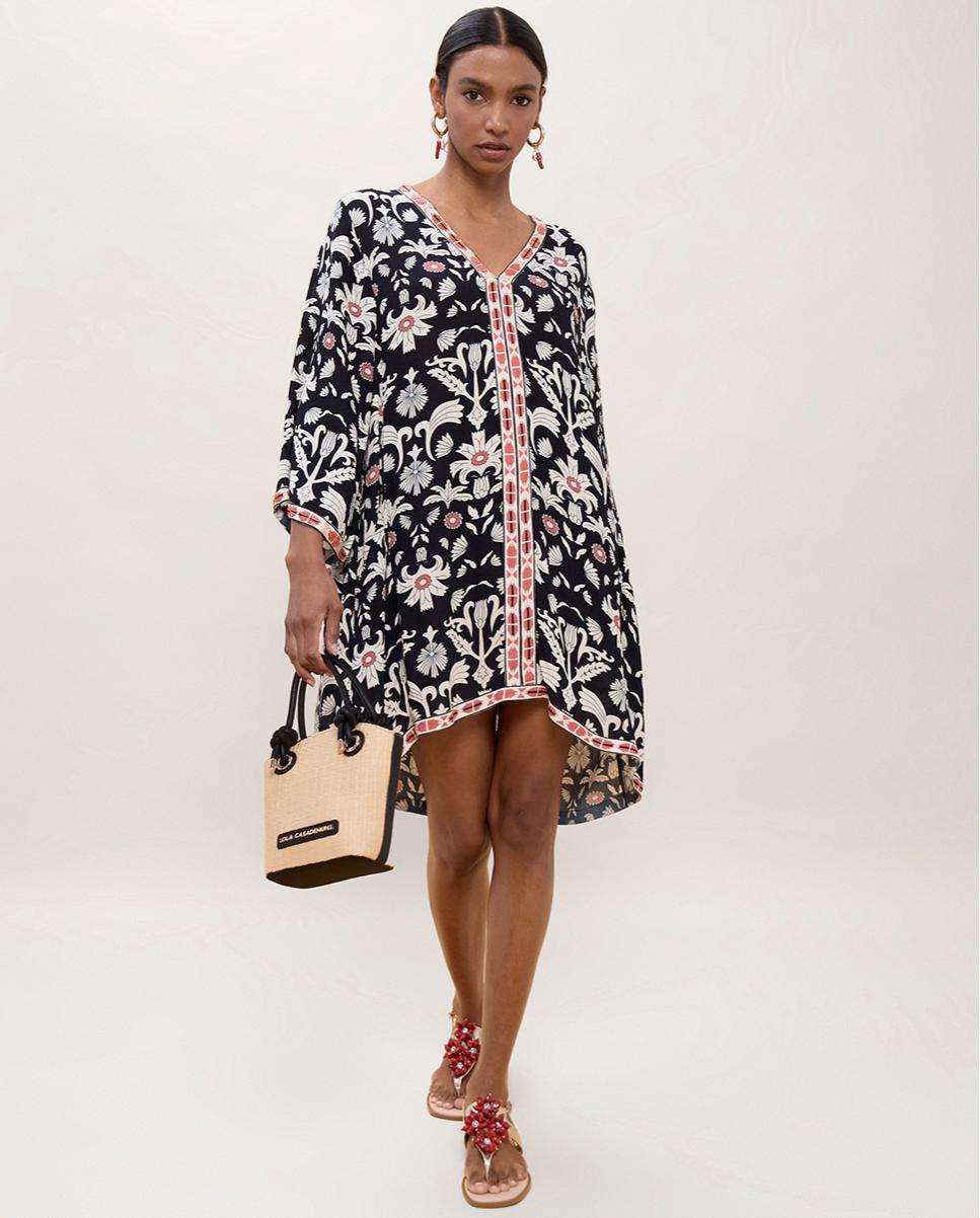 Vestido corto estampado - Lola Casademunt - Negro Negro-6