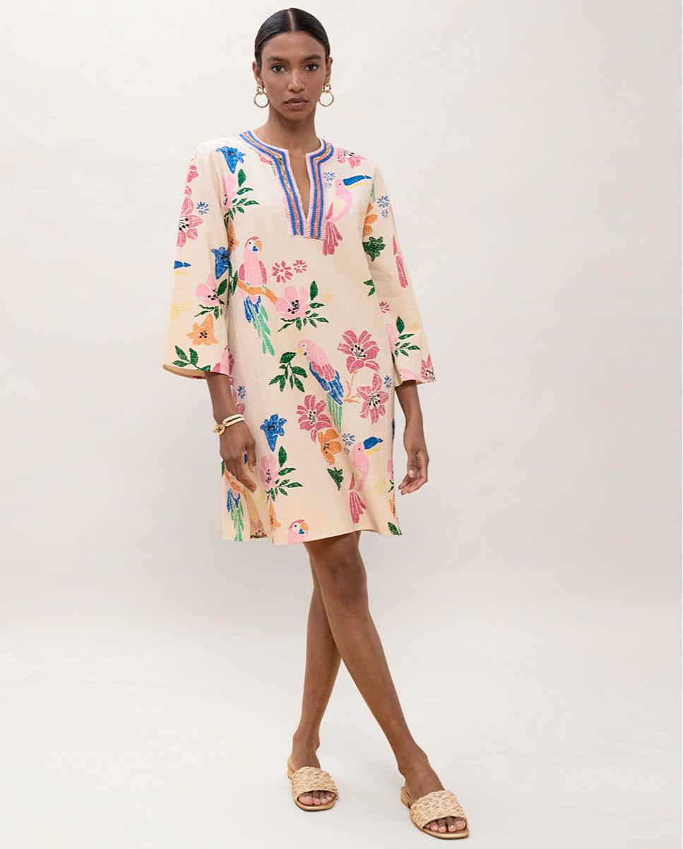 Vestido corto con abalorios - Lola Casademunt - Multicolor Multicolor-4