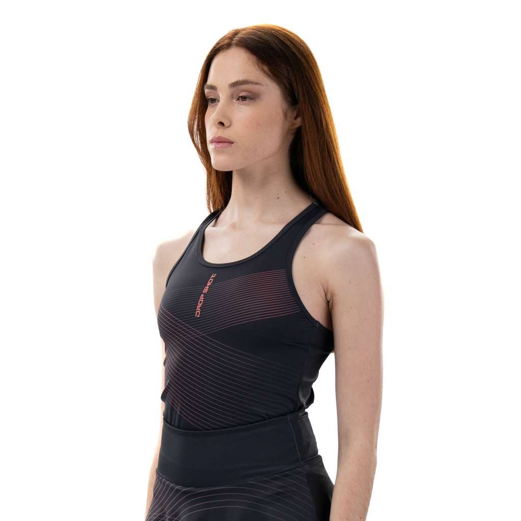 Imagen 3 de Camiseta de pádel mujer Andra Drop Shot - Negro Negro