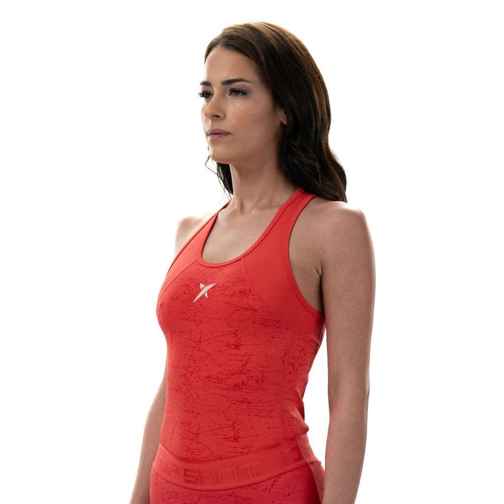 Camiseta de pádel mujer Cayenne Drop Shot - Rojo Rojo-3