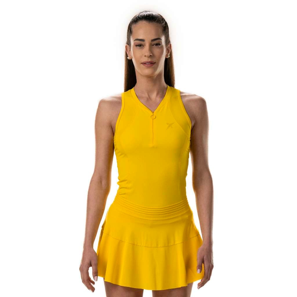 Imagen 1 de Polo de pádel mujer Sol Drop Shot Amarillo