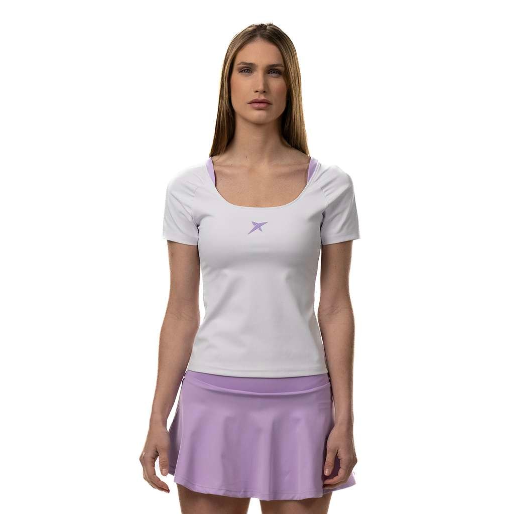 Drop shot Camiseta de pádel mujer Amatista Morado