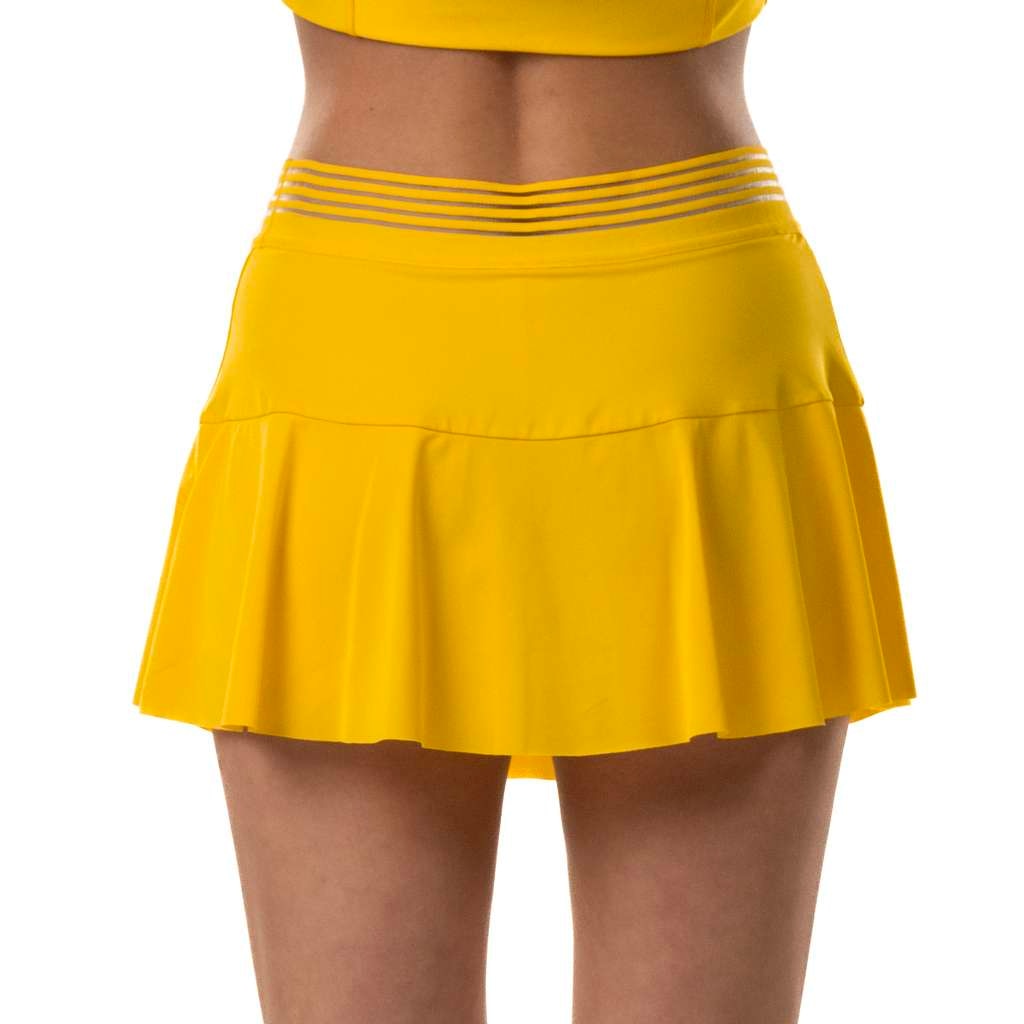 Imagen 3 de Falda de pádel mujer Sol Drop Shot - Amarillo Amarillo