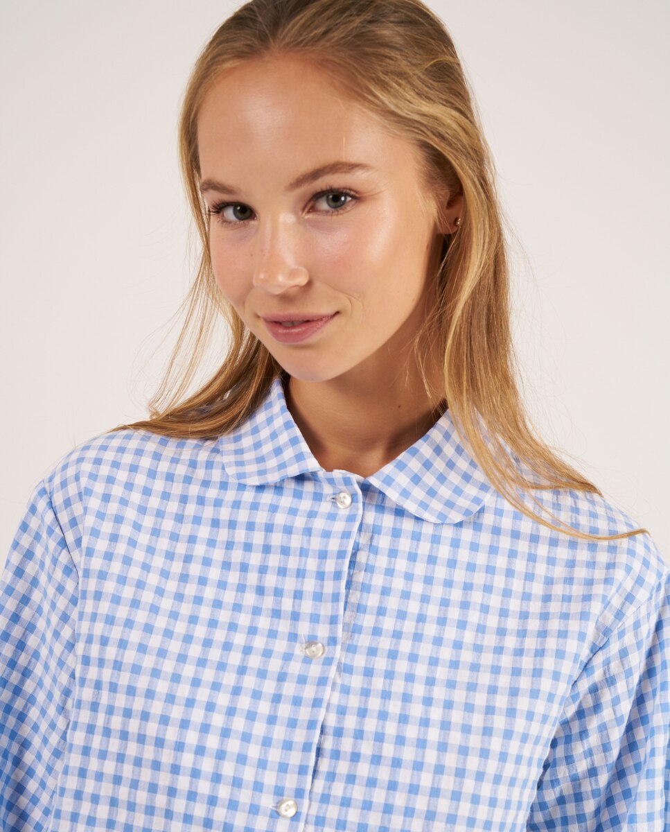 Camiseta de pijama de mujer con volantes en los puños - Bohodot - Azul claro Azul claro-3