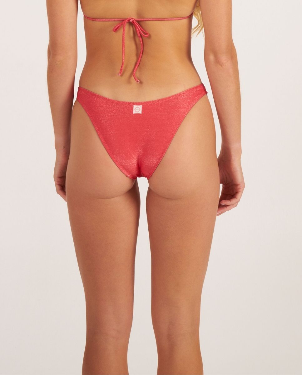 Braga de bikini en forma de v con tejido de lurex - Bohodot - Rojo Rojo-2