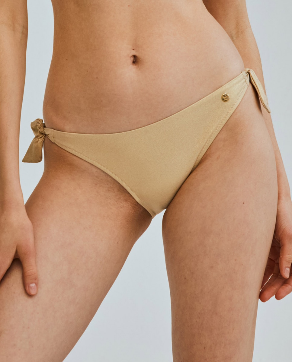Braga de bikini clásica con lazos en tejido de lurex - Bohodot - Oro Oro-1