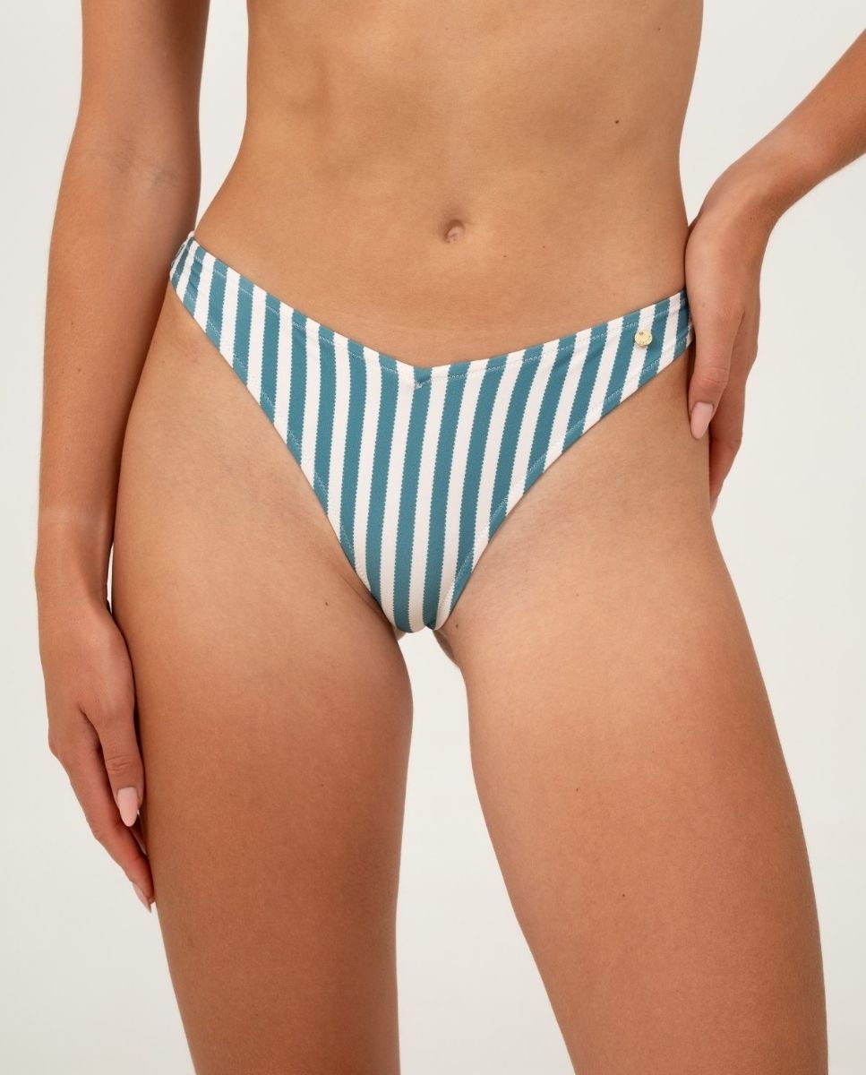 Bohodot - Braga de bikini tanga con rayas..