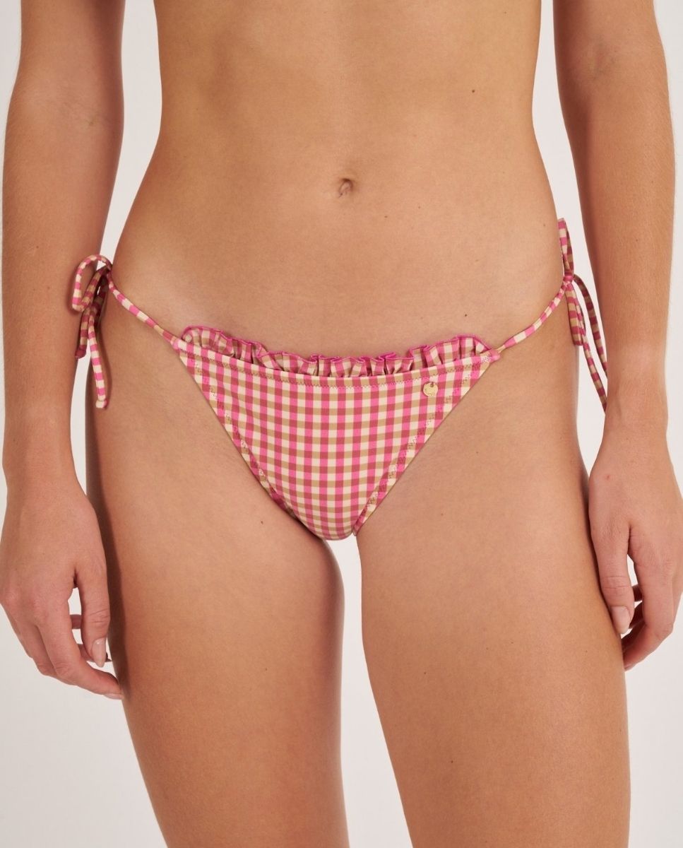 Bohodot - Braga de bikini semibrasileña con volante..