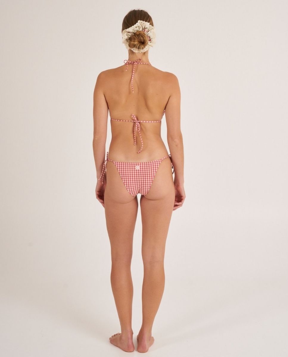 Braga de bikini semibrasileña con volante. - Bohodot - Blanco Blanco-2