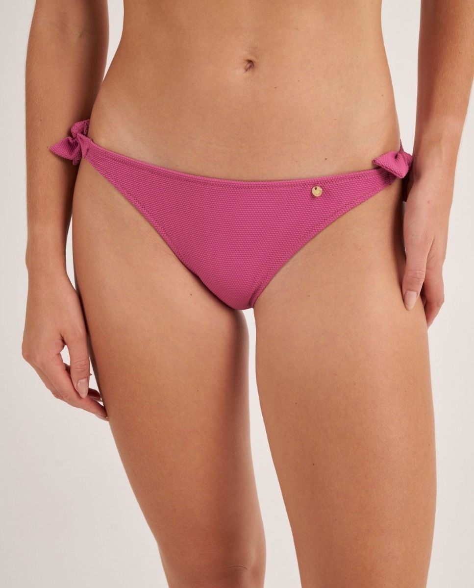 Braga de bikini clásica con lazos en tejido piqué - Bohodot - Rosa claro Rosa claro-1
