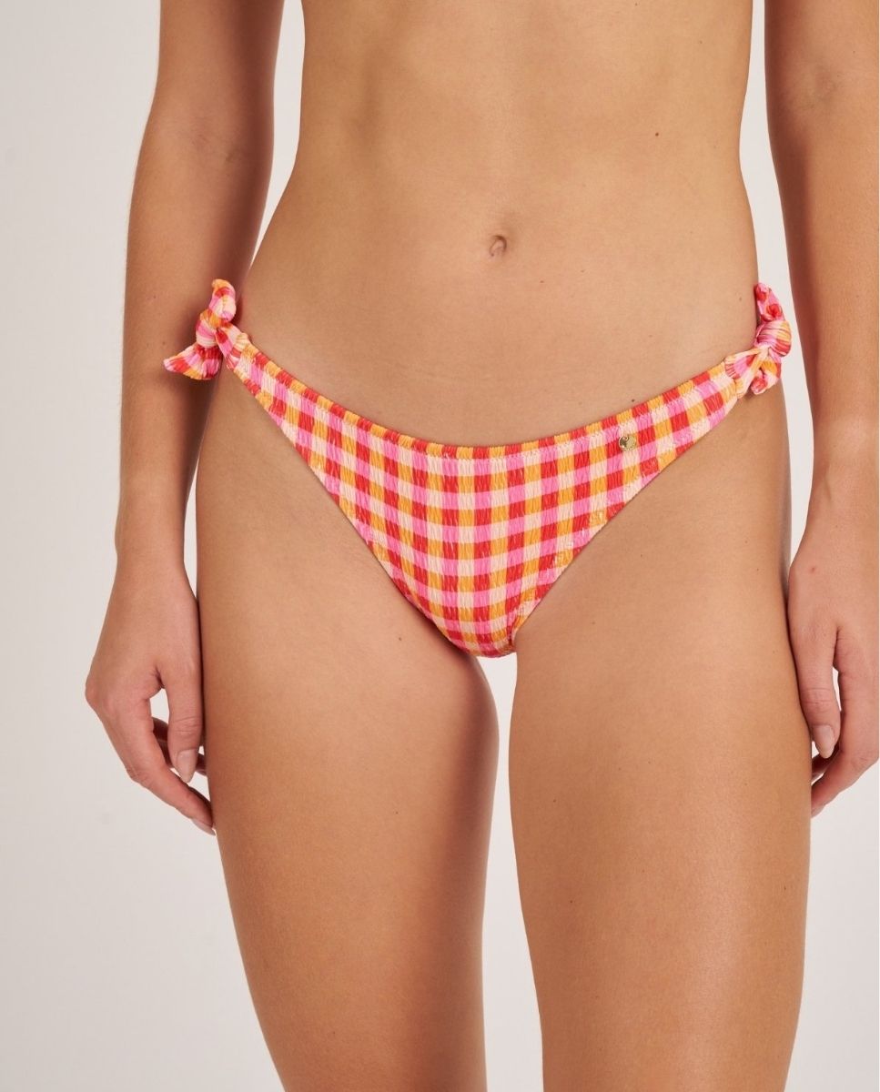 Braga de bikini clásica con cuadros. - Bohodot - Rosa Rosa-1