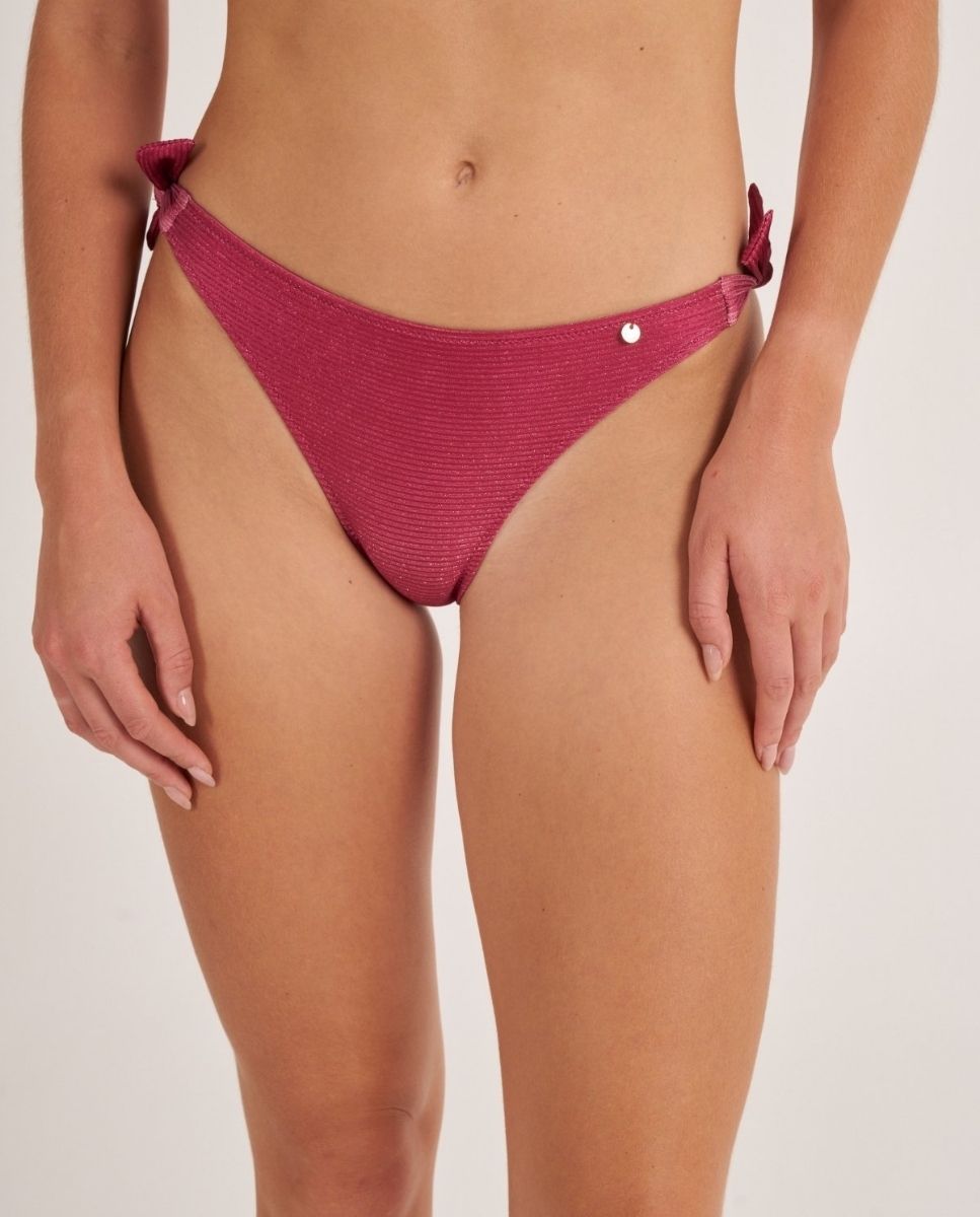 Braga de bikini clásica con lazos en tejido de lurex - Bohodot - Rosa Rosa-1