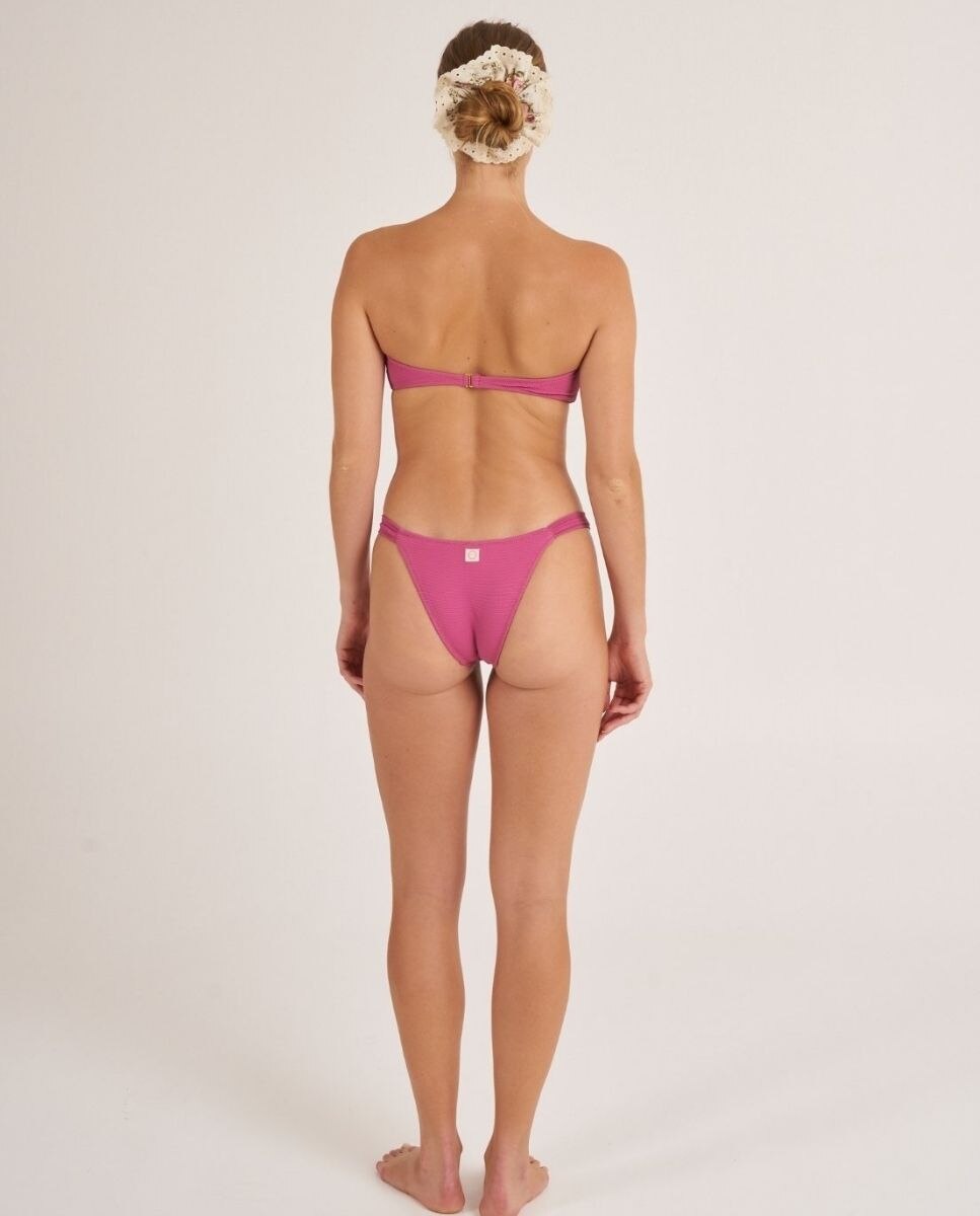 Braga de bikini semibrasileña en tejido piqué - Bohodot - Rosa claro Rosa claro-2