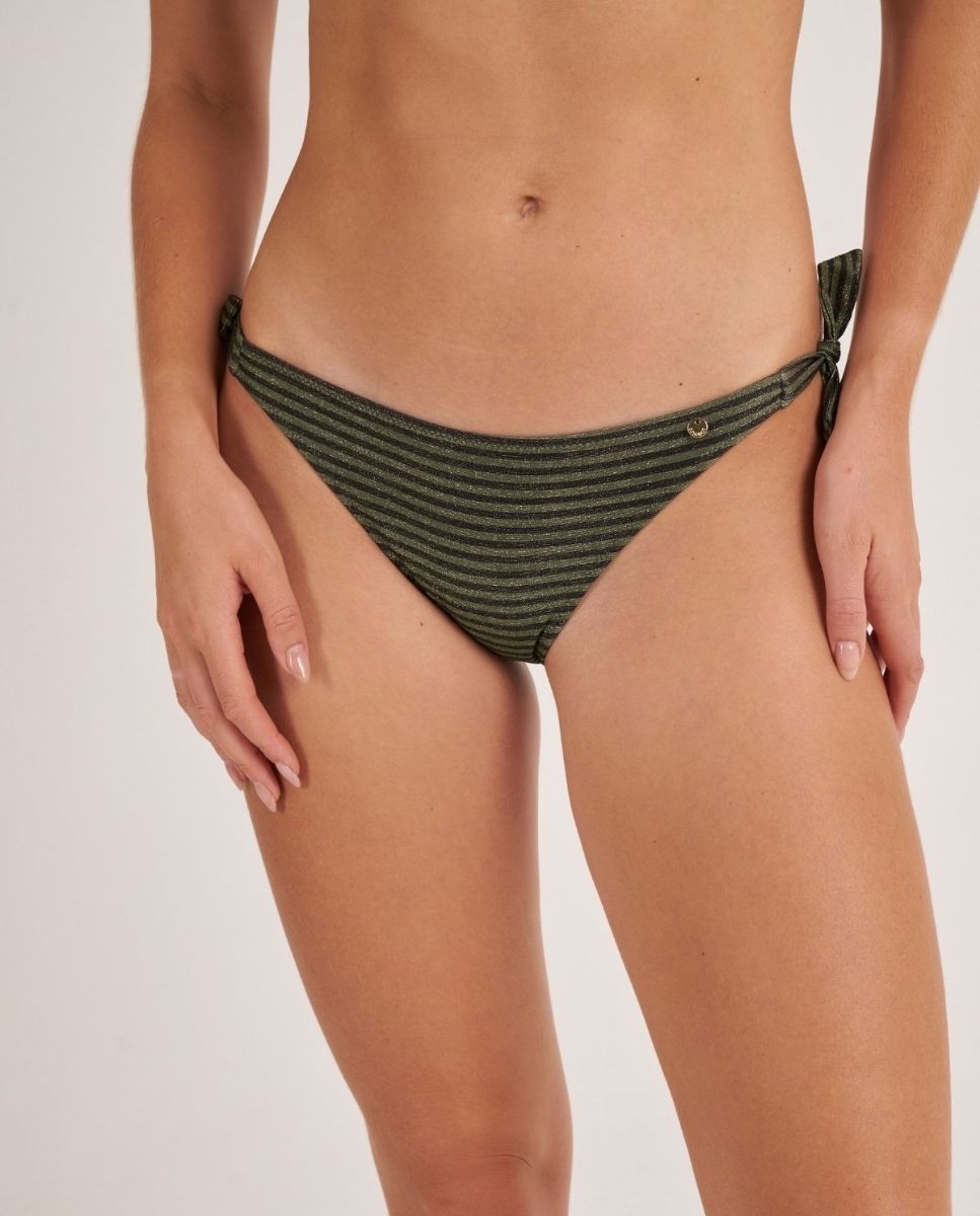 Braga de bikini clásica con lazada lateral. - Bohodot - Caqui Caqui-1