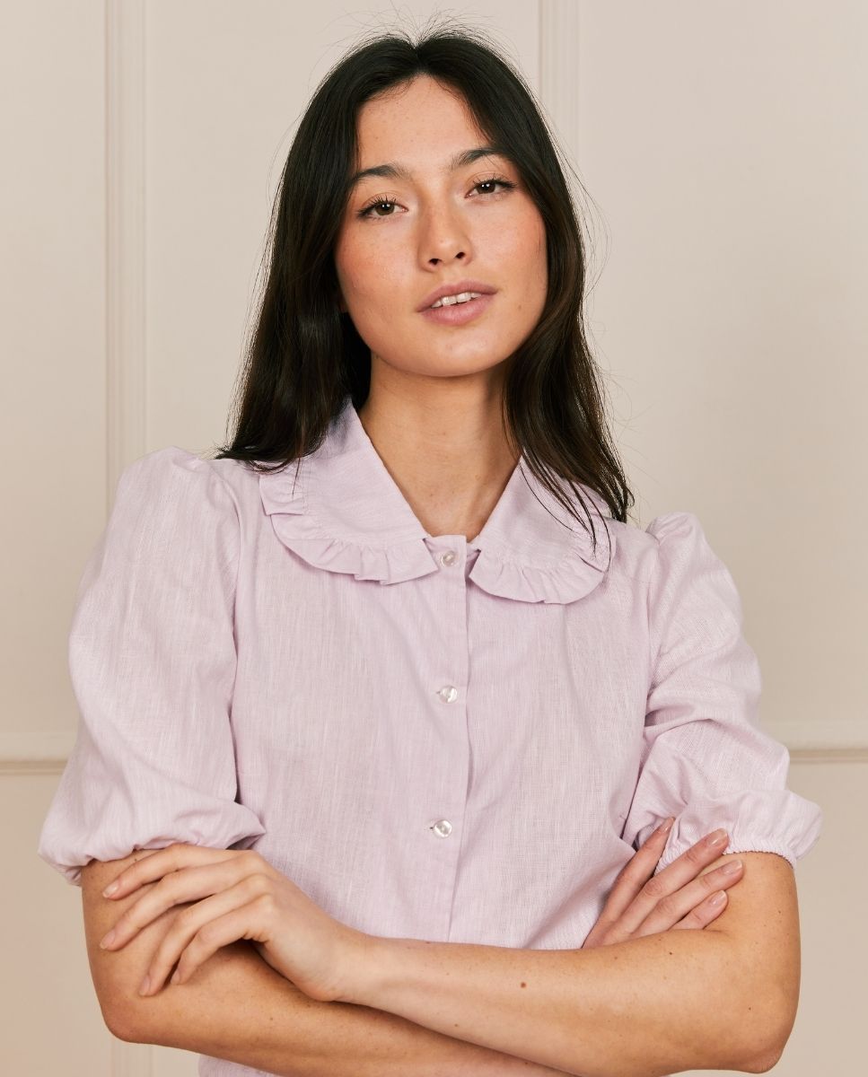 Imagen 0 de Camisa con mangas abullonadas rosa Rosa claro