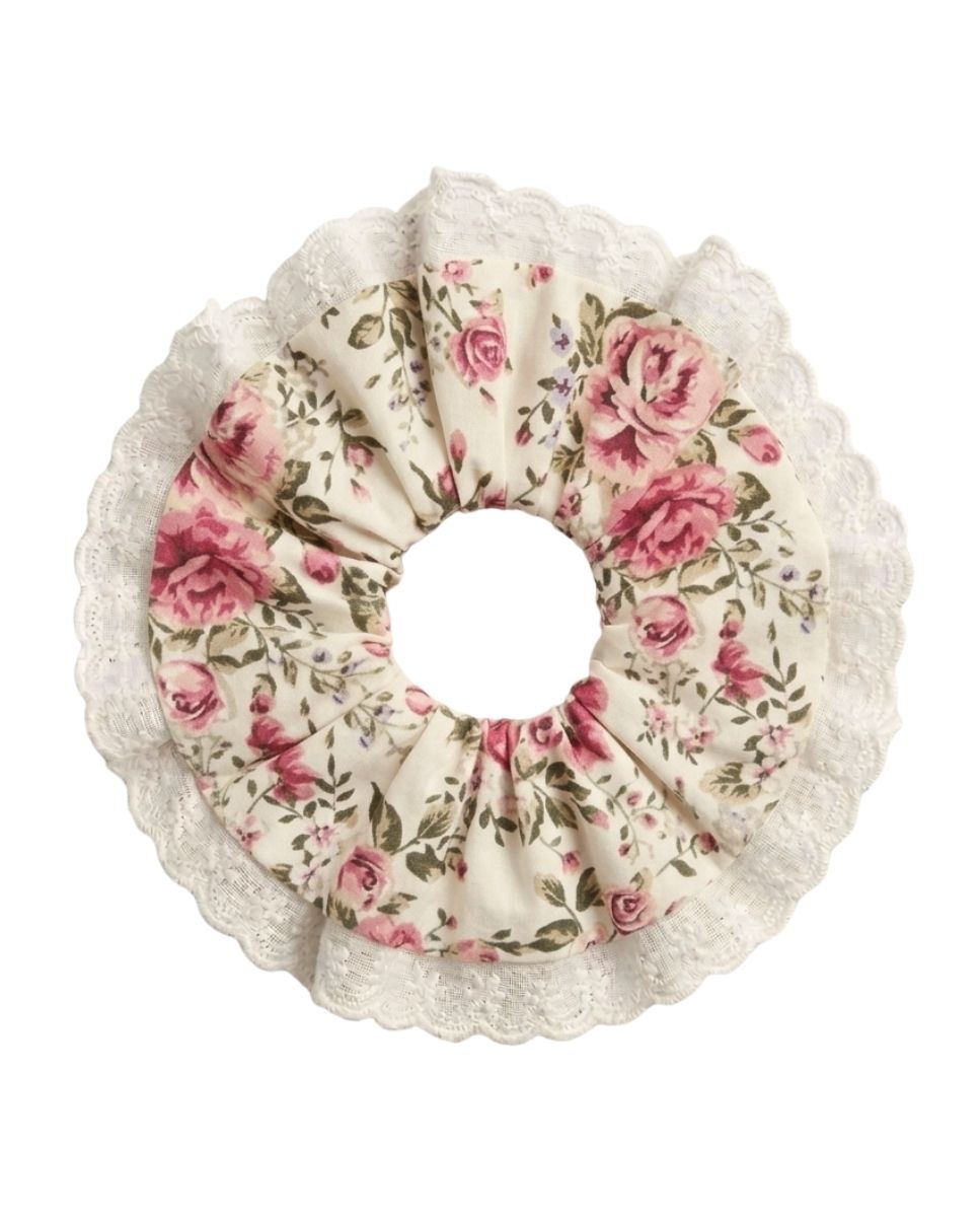 Coletero con estampado floral y puntilla - Bohodot - Crudo Crudo-1