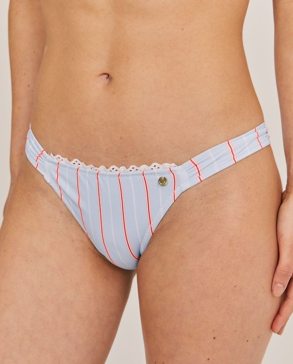 Bohodot - Braguita de bikini brasileña con puntilla.
