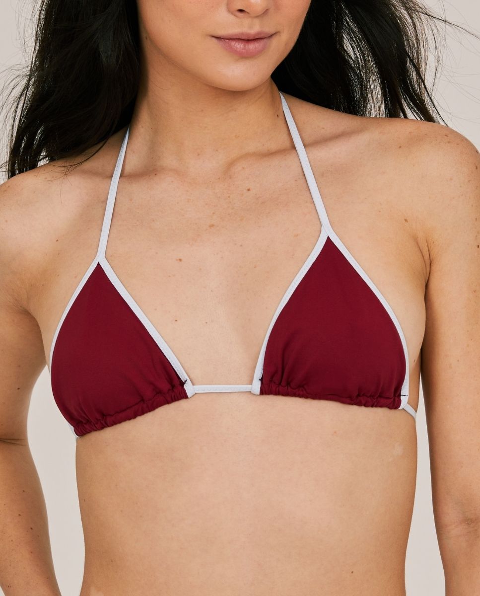 Bohodot - Top de bikini en cortina con vivo alrededor..