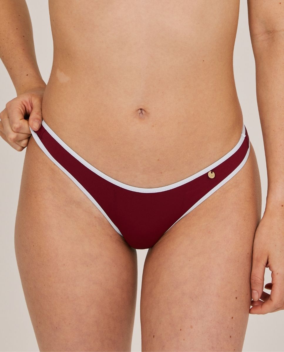 Bohodot - Braguita de bikini semibrasileña con vivo.
