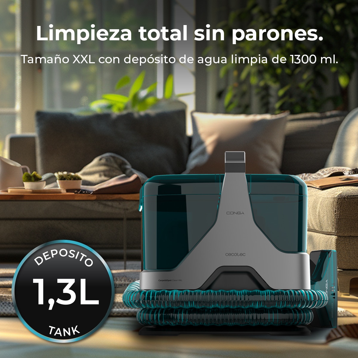 Aspirador para trapicerías con cable Cecotec Conga 6000 Carpet&Spot Clean XXL Advance - Negro Negro-4