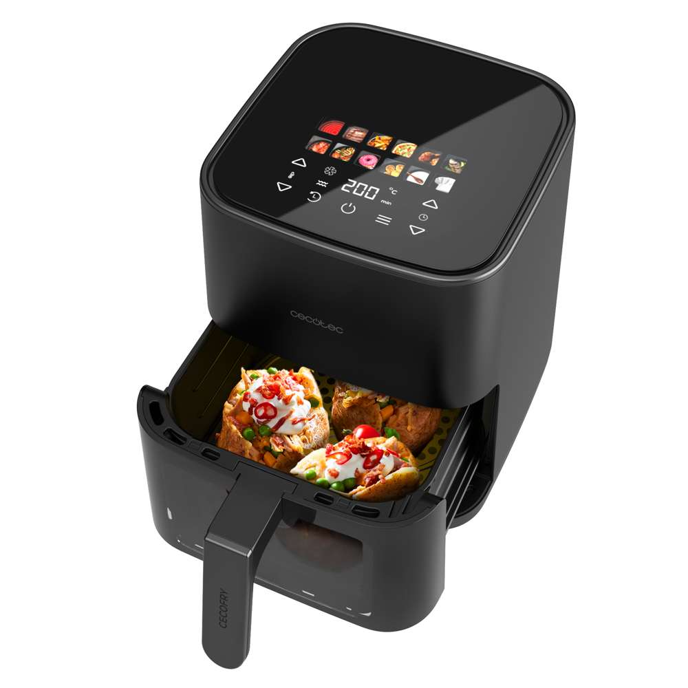 Freidora de aire Cecotec Cecofry&Grill Duoheat 4000 capacidad 4L - Negro Negro-2