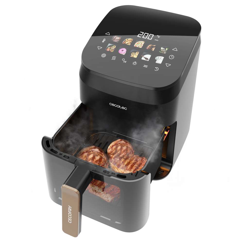 Imagen 2 de Freidora de aire Cecotec Cecofry&Grill Smokin 4500 capacidad 4,5L - Negro Negro