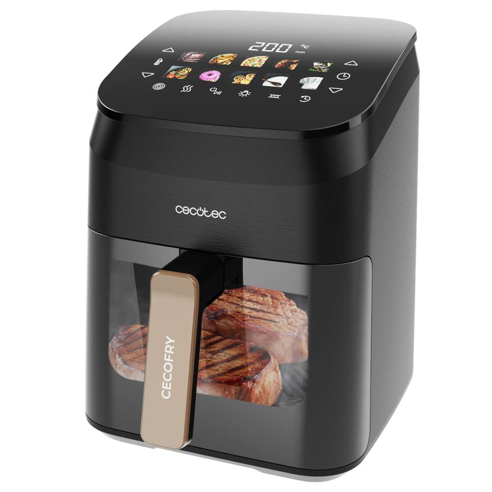 Imagen 3 de Freidora de aire Cecotec Cecofry&Grill Smokin 4500 capacidad 4,5L - Negro Negro