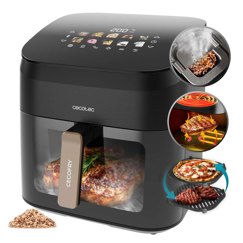 Imagen 0 de Freidora de aire Cecotec Cecofry&Grill Smokin 8500 capacidad 8,5L Negro