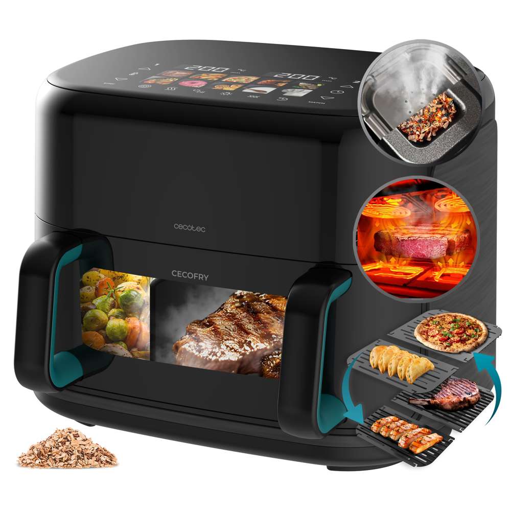 Imagen 0 de Freidora de aire Cecotec Cecofry&Grill Smokin Prime 11000 capacidad 11L Negro
