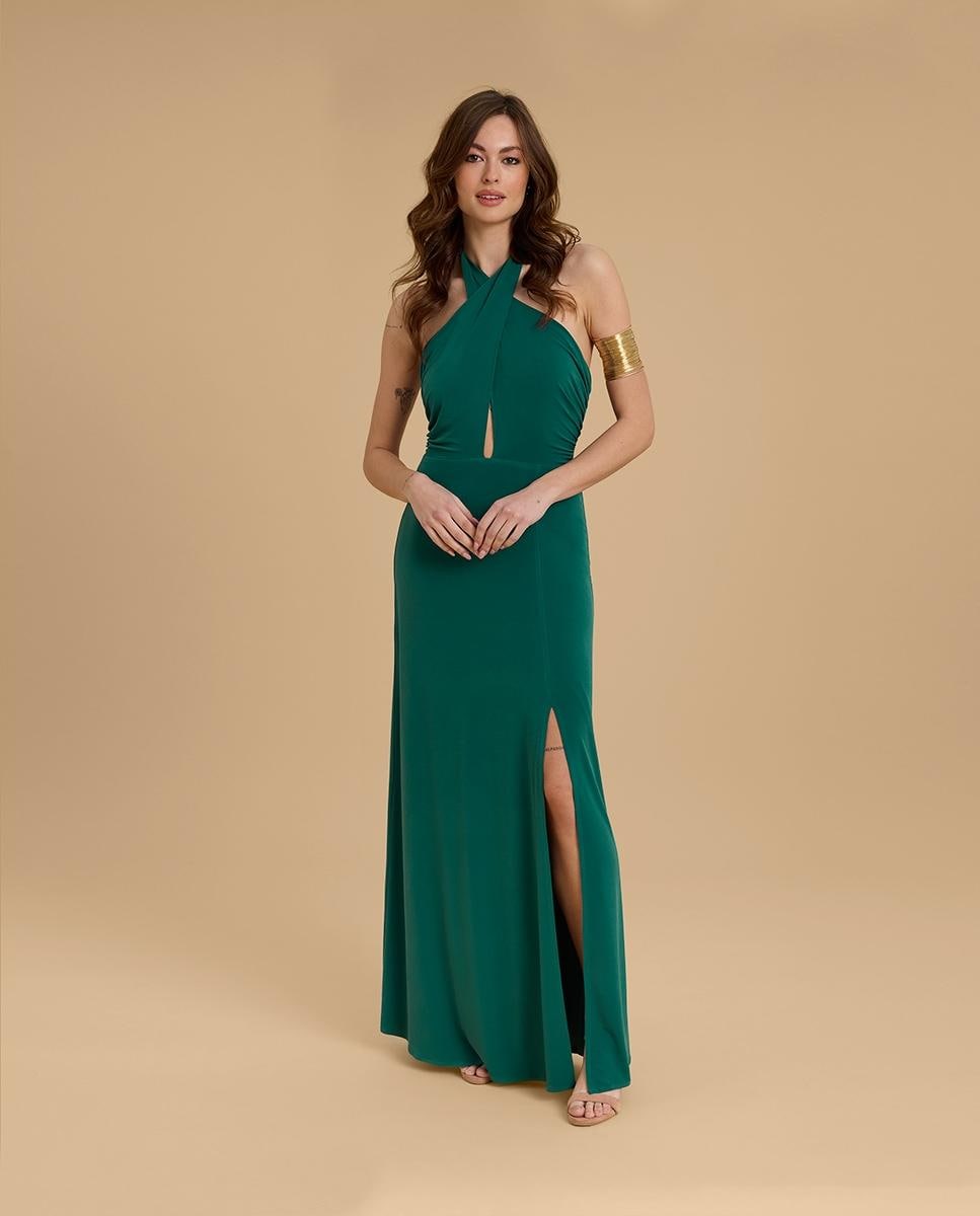 Vestido largo con cuello cruzado · Veneno en la piel · El Corte Inglés