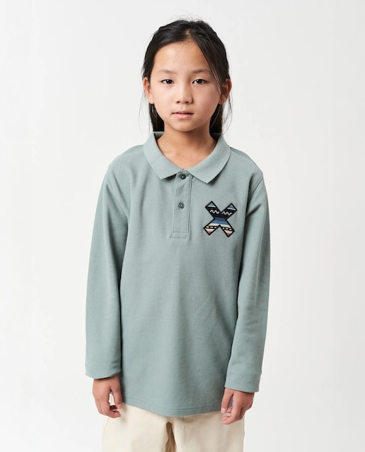 Imagen 0 de Polo de manga larga de algodón orgánico Classic mint