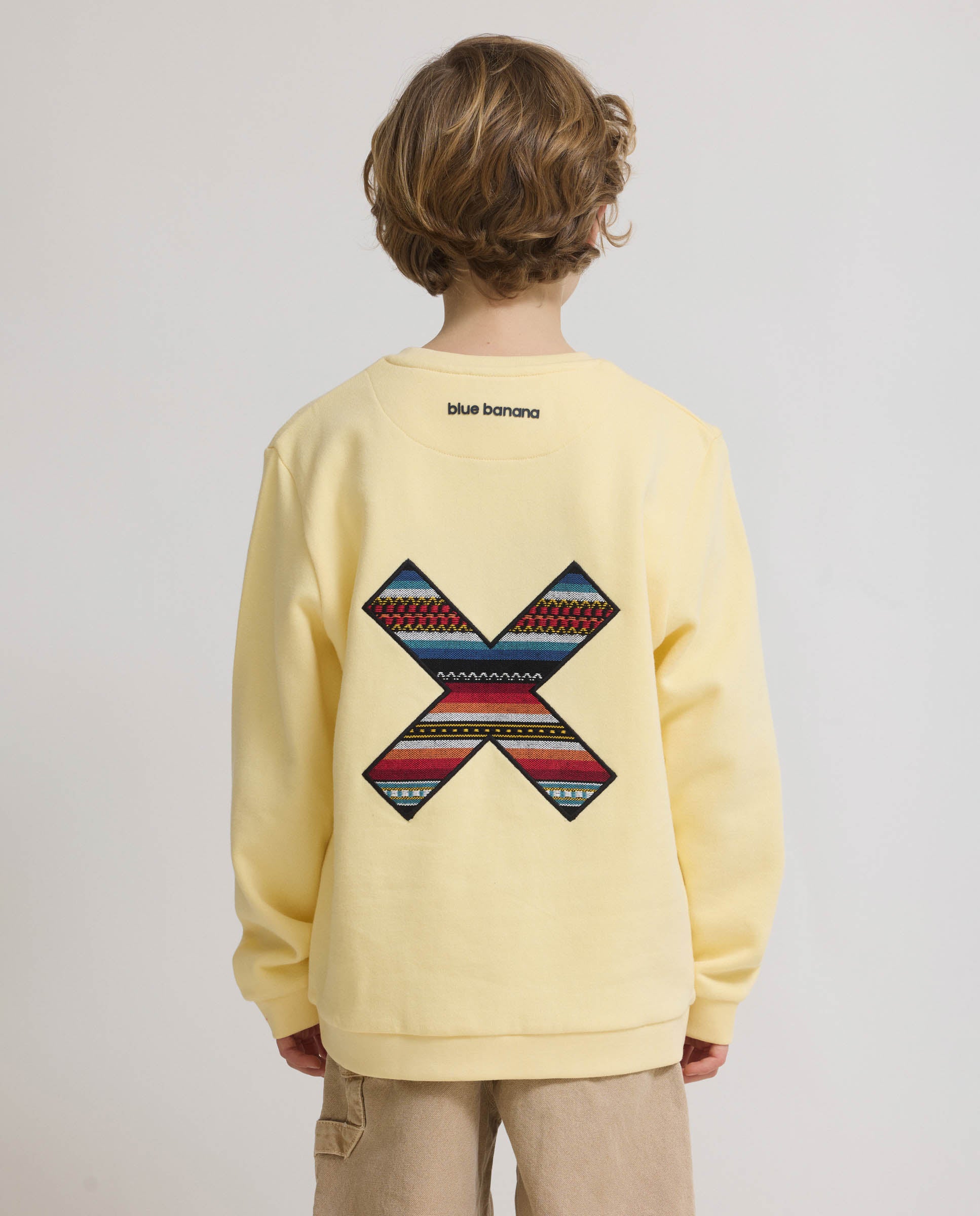 Imagen 2 de Sudadera de 100% algodón orgánico classic light yellow - Blue Banana - Amarillo Amarillo