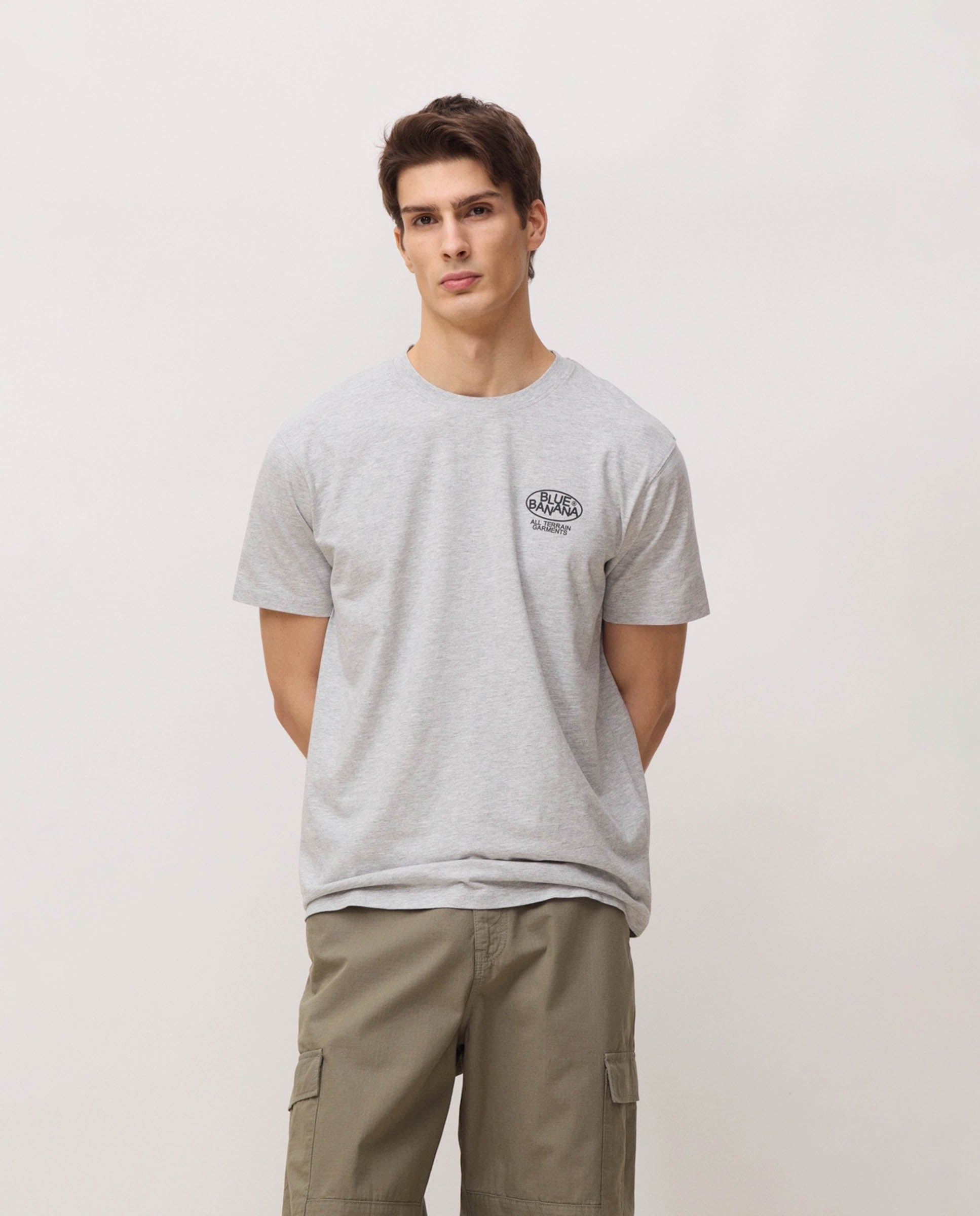 Blue Banana - Camiseta de hombre ten gris claro.