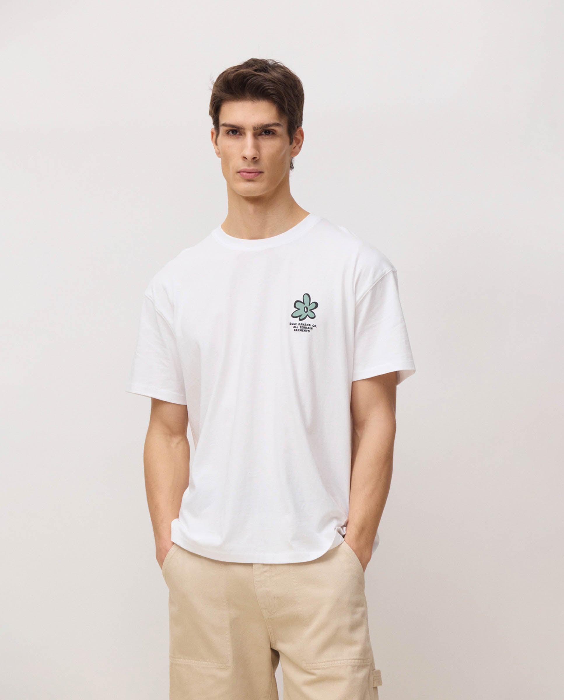 Blue Banana - Camiseta de hombre grow white.