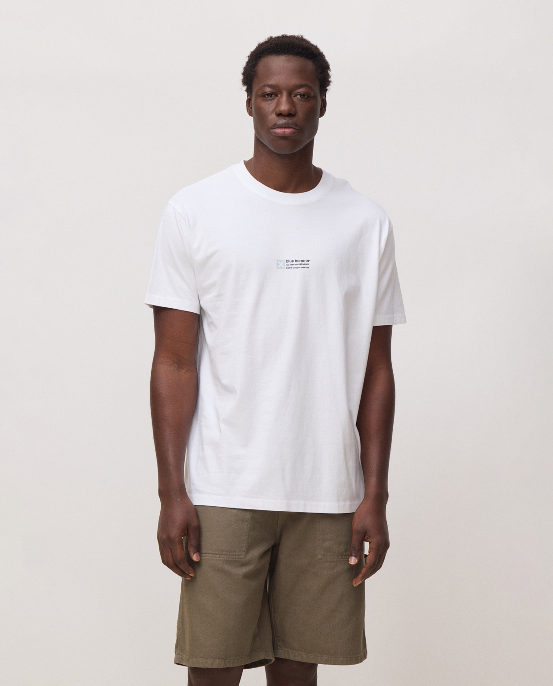 Blue Banana - Camiseta de hombre note blanca.