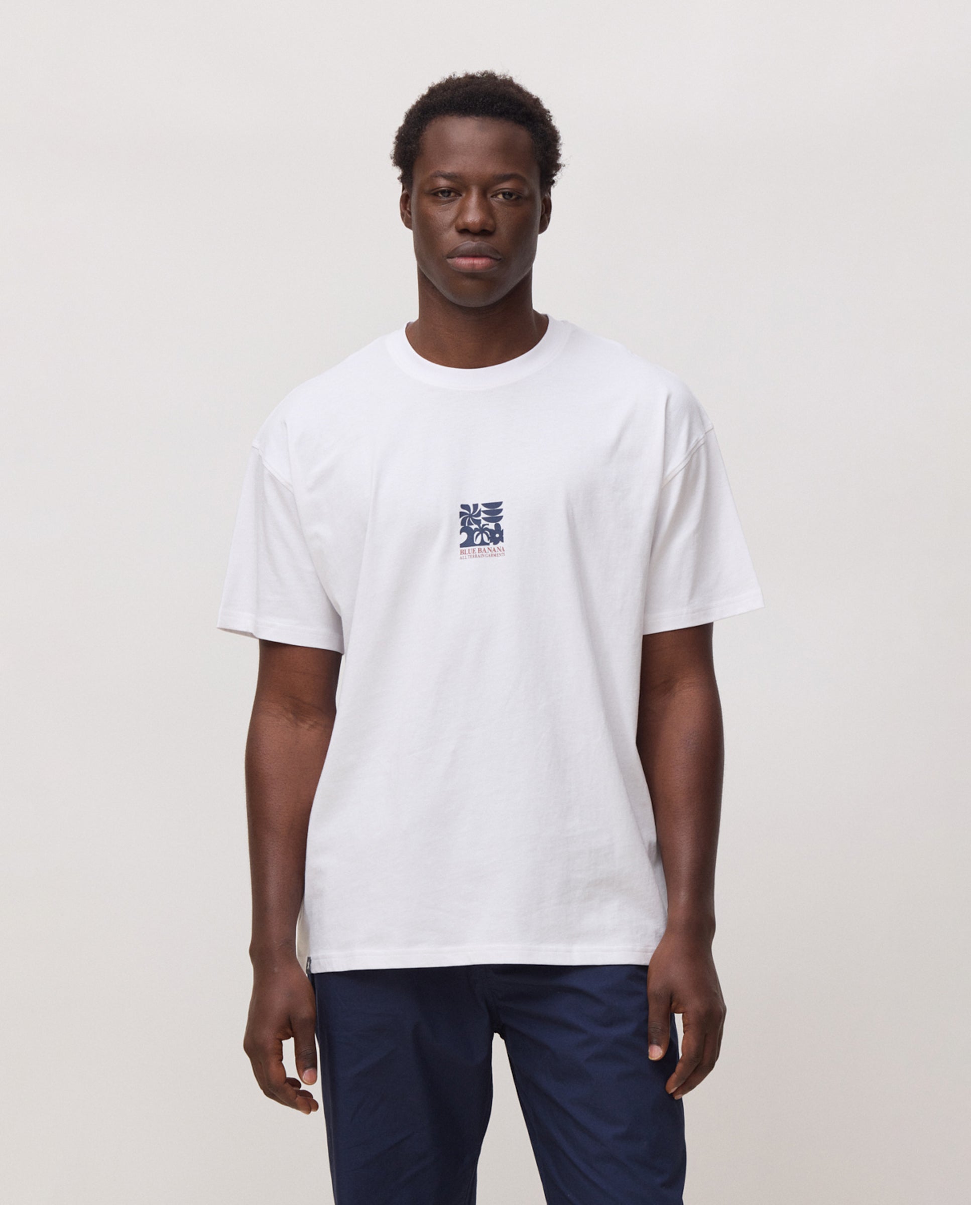 Blue Banana - Camiseta de hombre glance blanca.