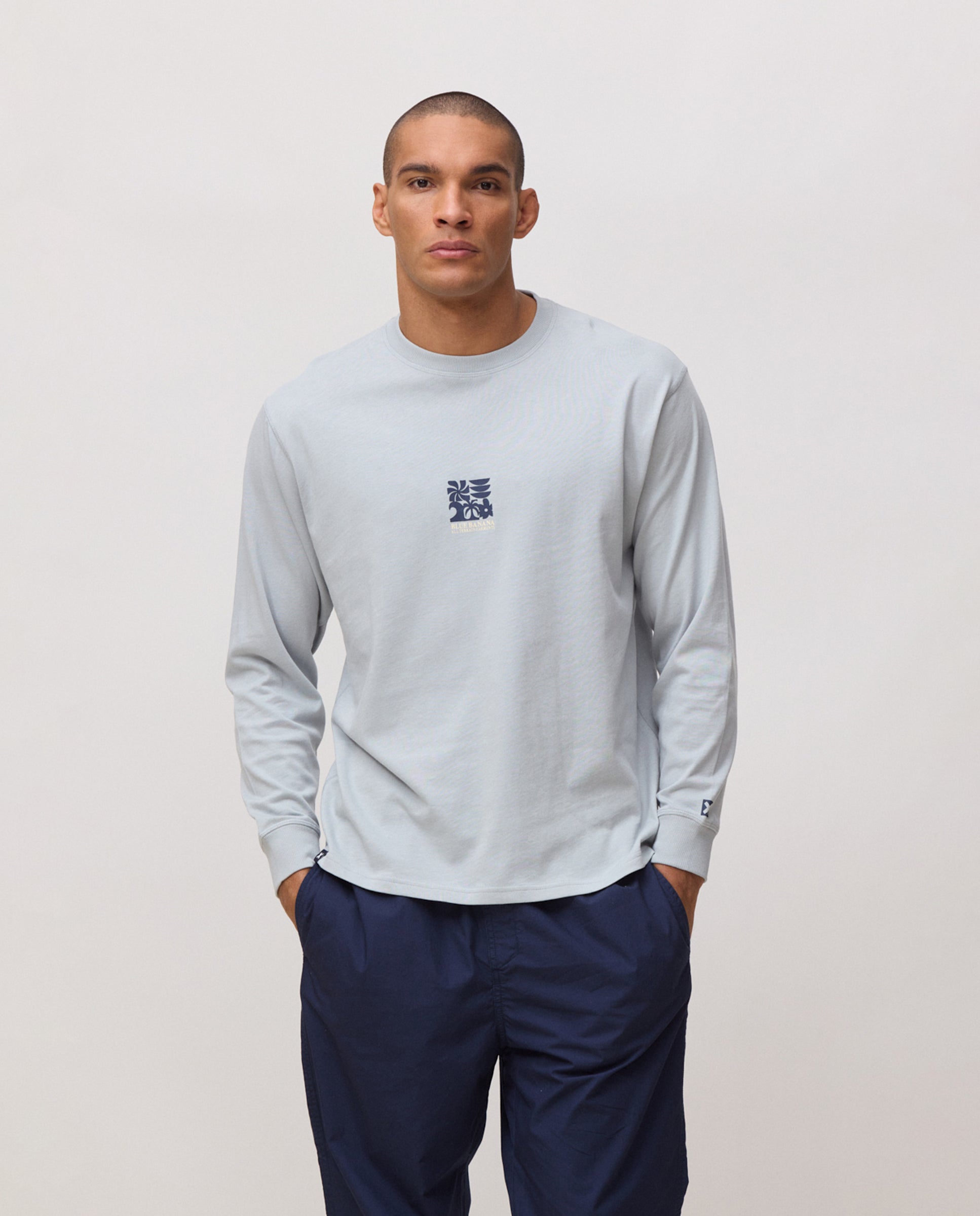 Blue Banana - Camiseta de hombre manga larga glance frost.