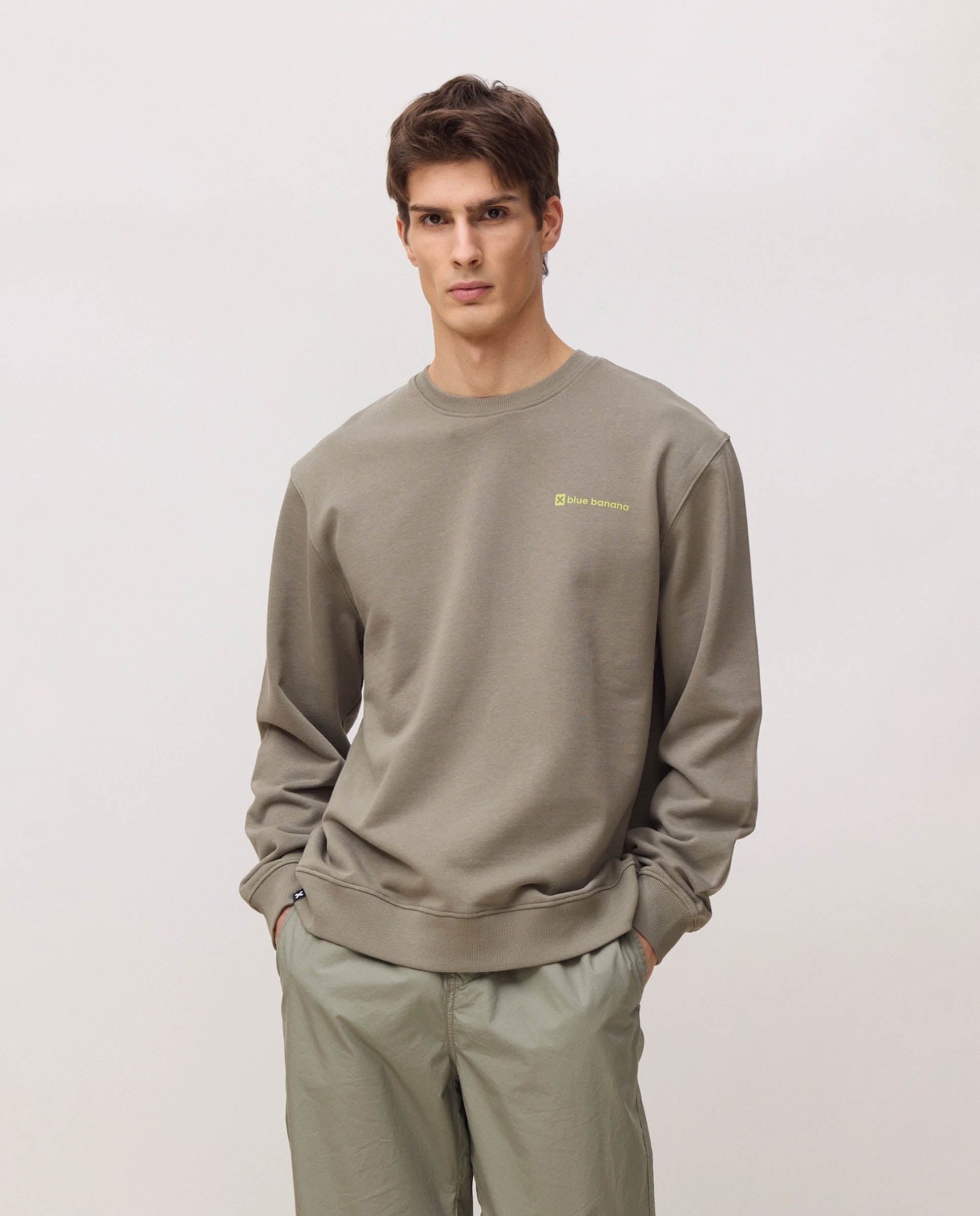 Blue Banana - Sudadera de hombre gravity olive.