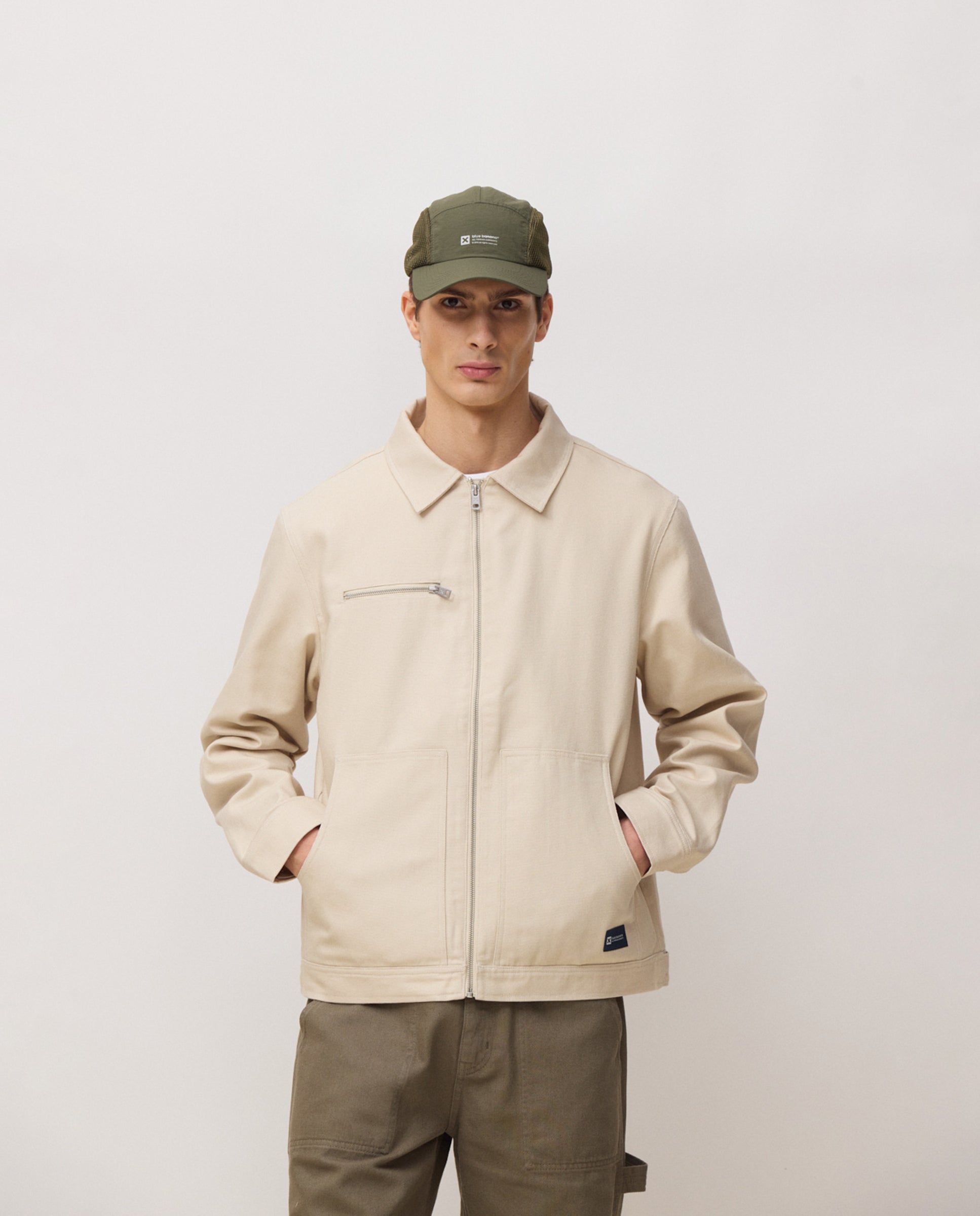 Blue Banana - Chaqueta de hombre hayden blanco roto.