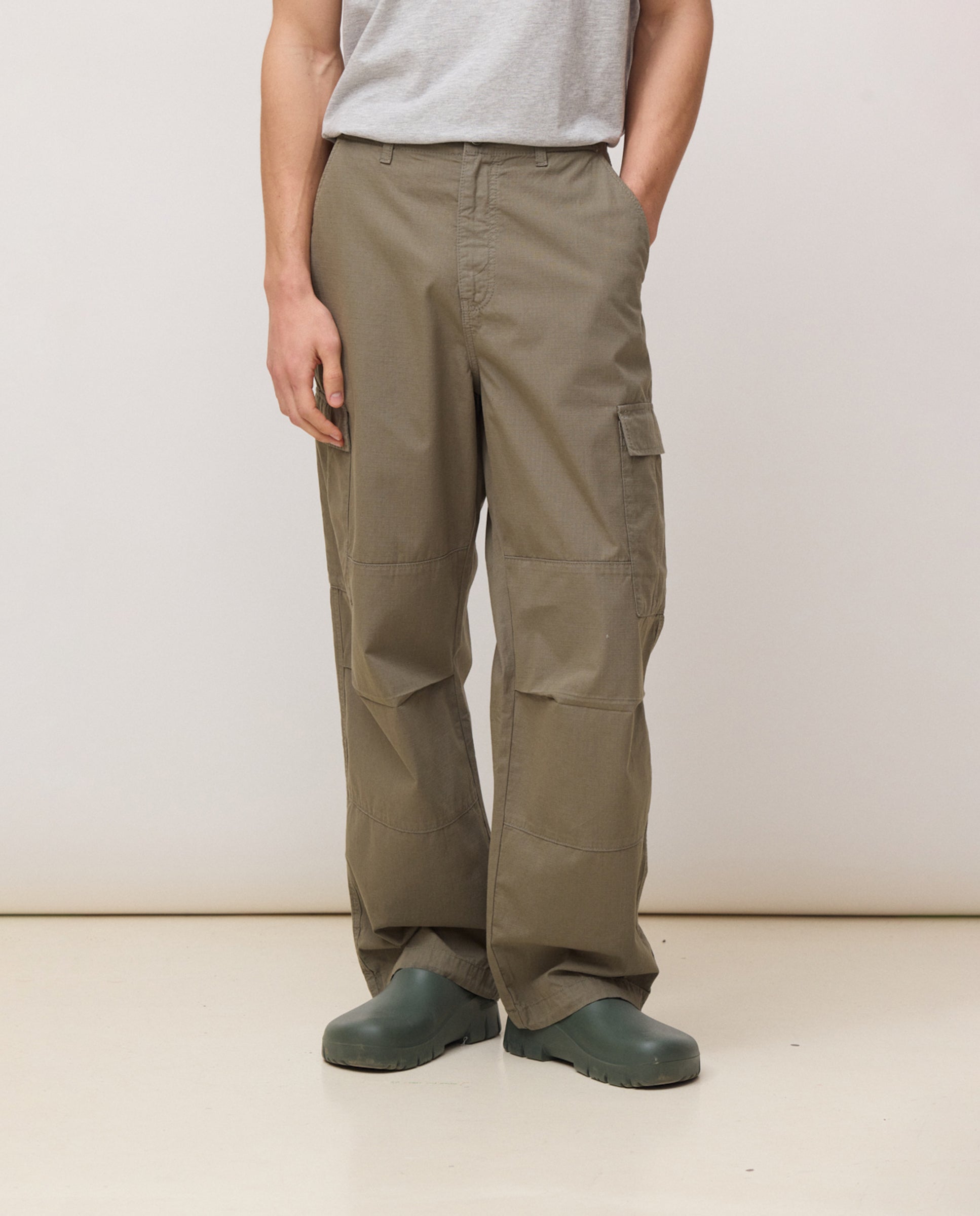 Blue Banana - Pantalón cargo de hombre ripstop olive.