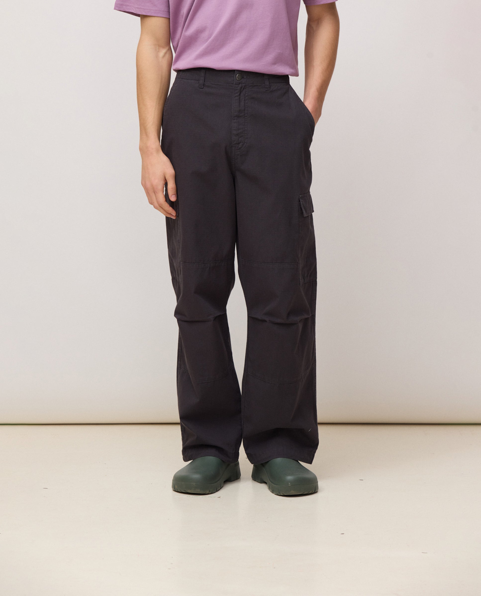 Blue Banana - Pantalón cargo de hombre ripstop antracita.