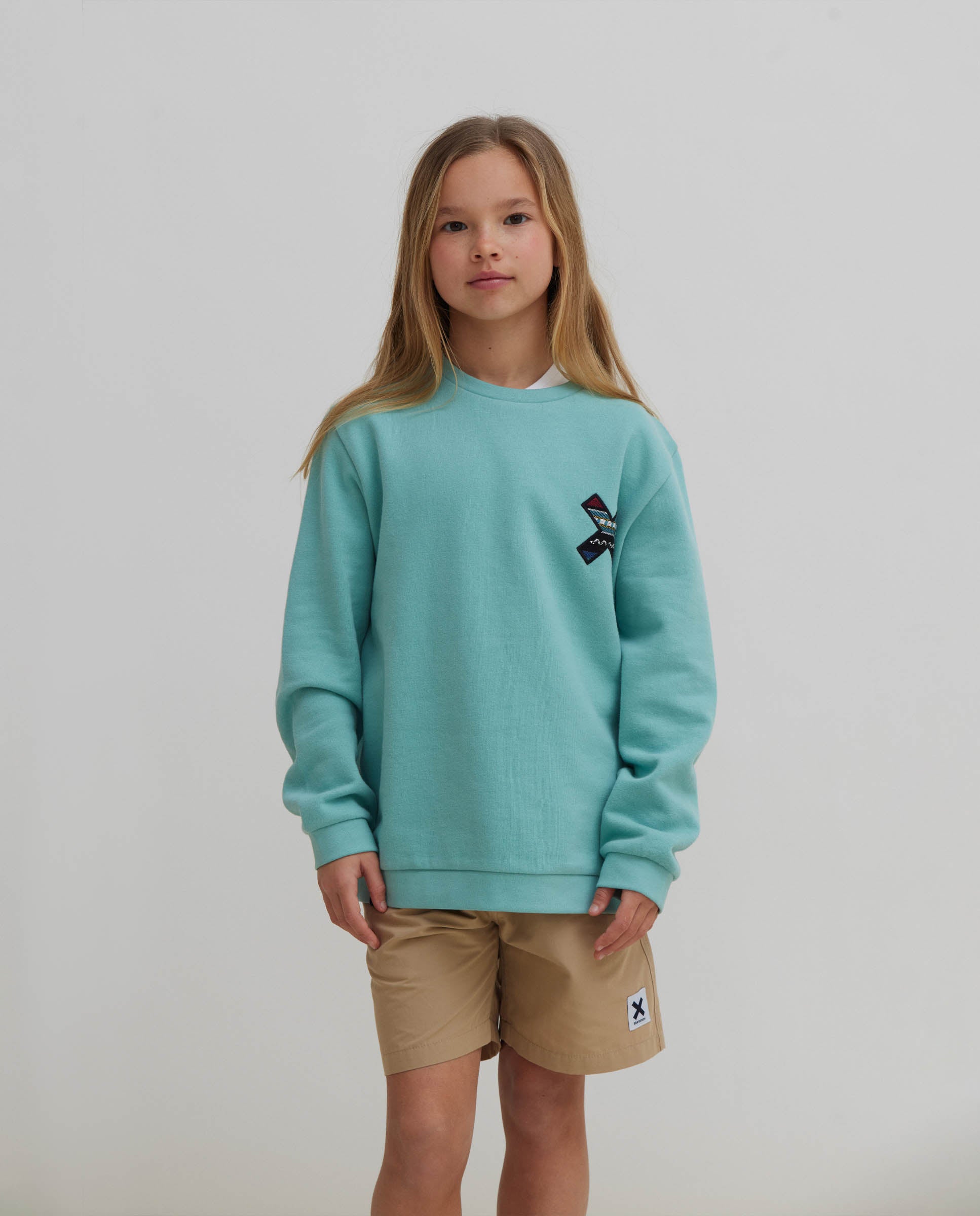 Imagen 0 de Sudadera de 100% algodón orgánico classic acqua Turquesa