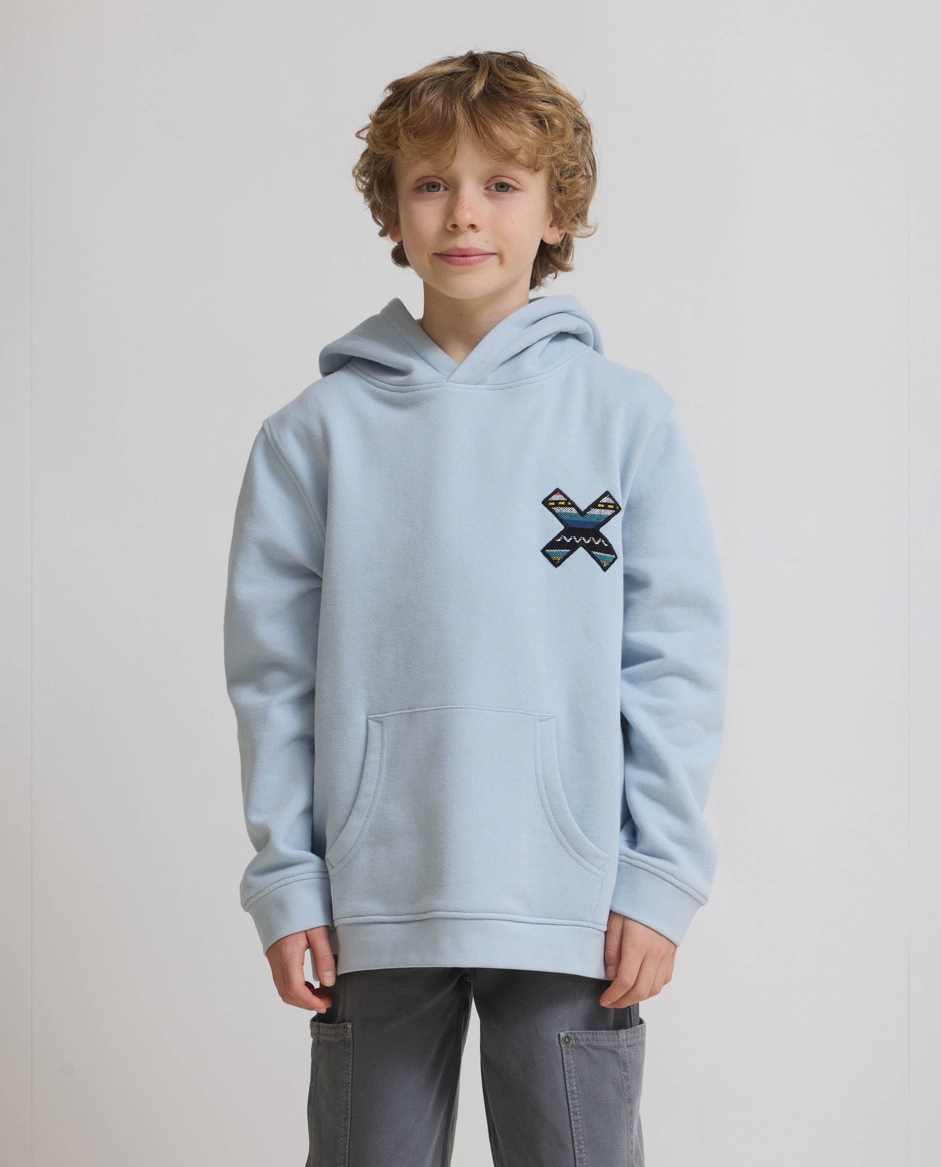 Sudadera con capucha de 100% algodón orgánico classic ice blue - Blue Banana - Azul claro Azul claro-1