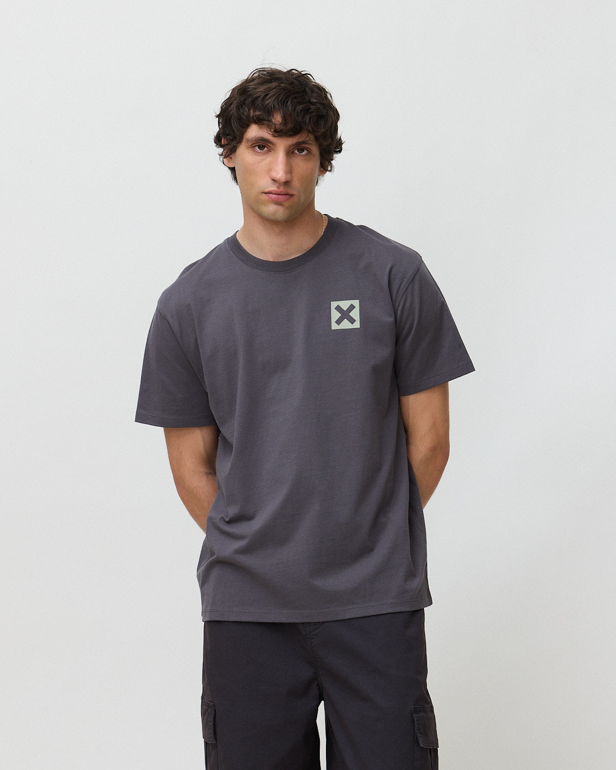 Imagen 1 de Camiseta de hombre de 100% algodón orgánico nature antracita Acacia / Antracita