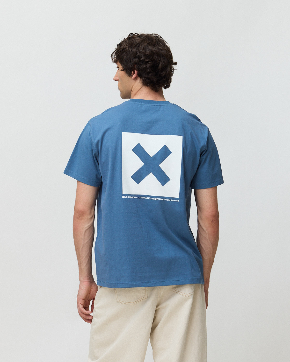 Imagen 2 de Camiseta de hombre de 100% algodón orgánico nature indigo blue - Blue Banana - Azul Azul