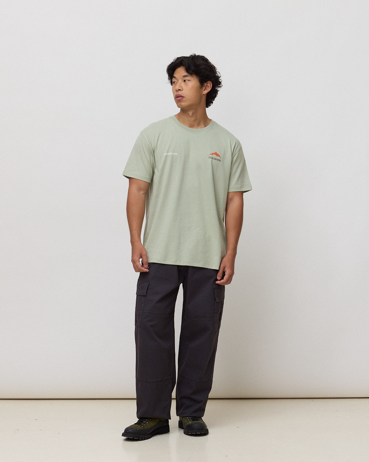 Imagen 3 de Camiseta de hombre de 100% algodón orgánico mountain sage - Blue Banana - Verde claro Verde claro