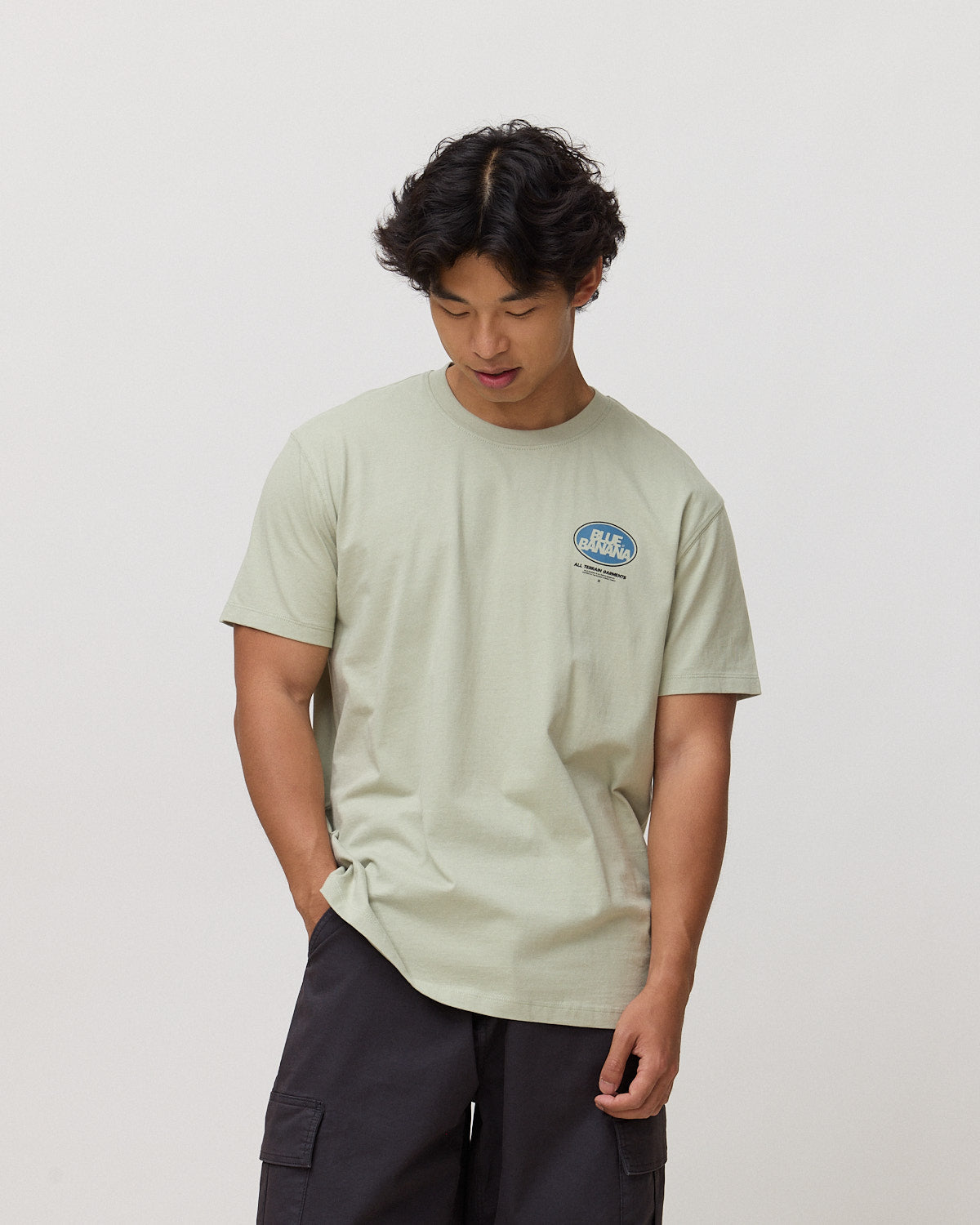 Imagen 1 de Camiseta de hombre de 100% algodón orgánico circle sage Verde claro