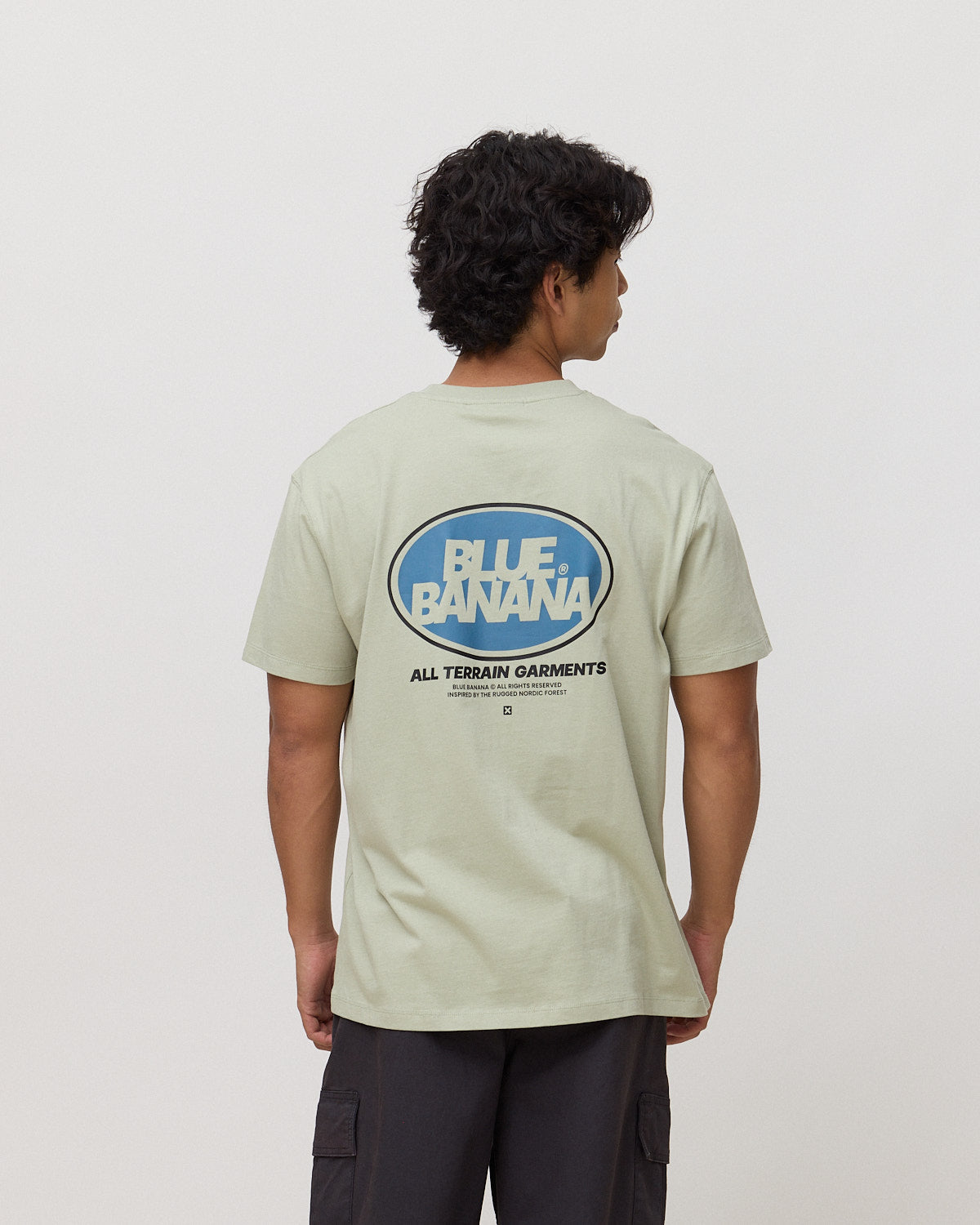 Imagen 2 de Camiseta de hombre de 100% algodón orgánico circle sage - Blue Banana - Verde claro Verde claro