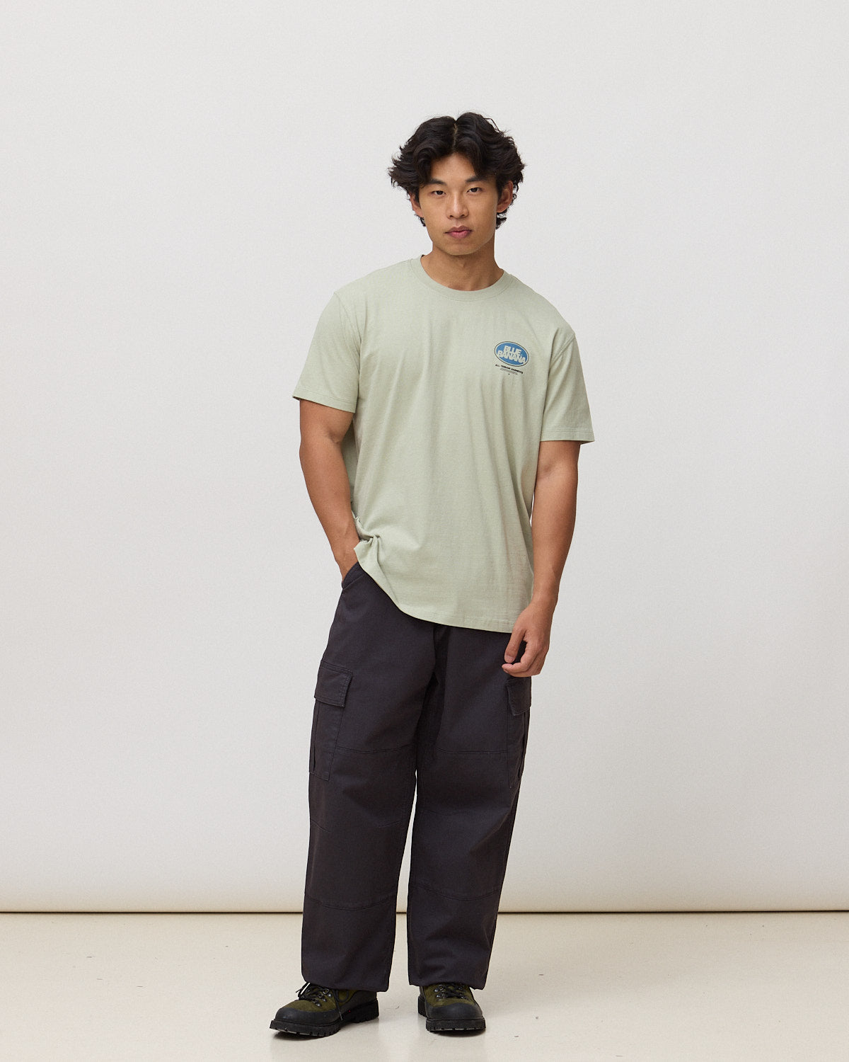 Imagen 3 de Camiseta de hombre de 100% algodón orgánico circle sage - Blue Banana - Verde claro Verde claro